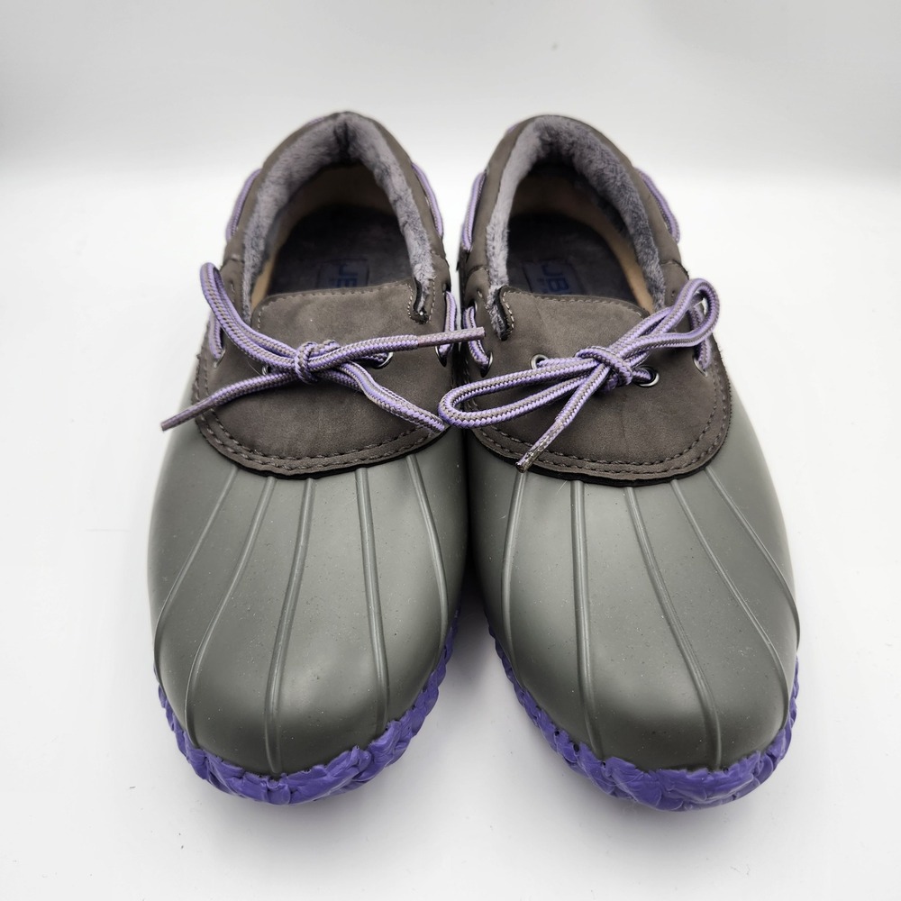 JBU Jambu Duck Shoes Womens 9.5 Grey Gwen Weather Ready Faux Fur Lined Rain Shoe